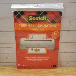 Scotch Thermal Laminating Pouches Letter Size 3 Mil 20 Pack